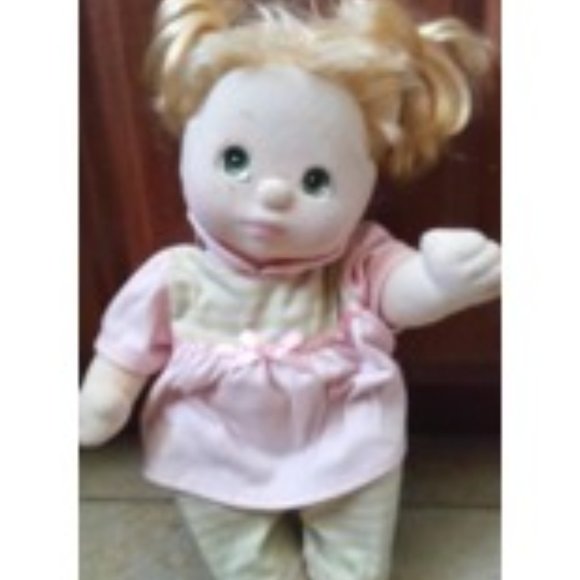 Vintage Mattel My Child Doll Blonde Hair Green Eye